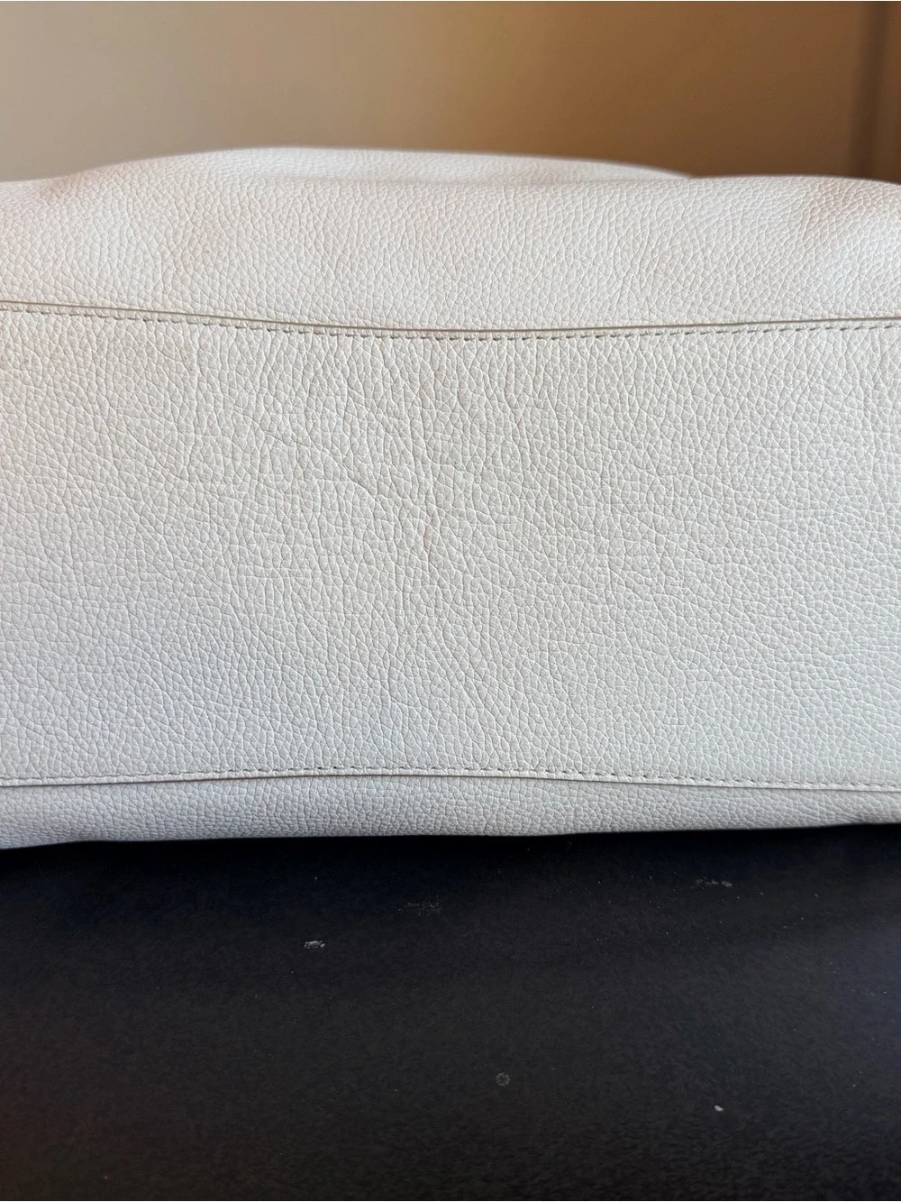 Coach Edie 31 Chalk White Pebbled Leather Shoulder Bag with Gold Hardware